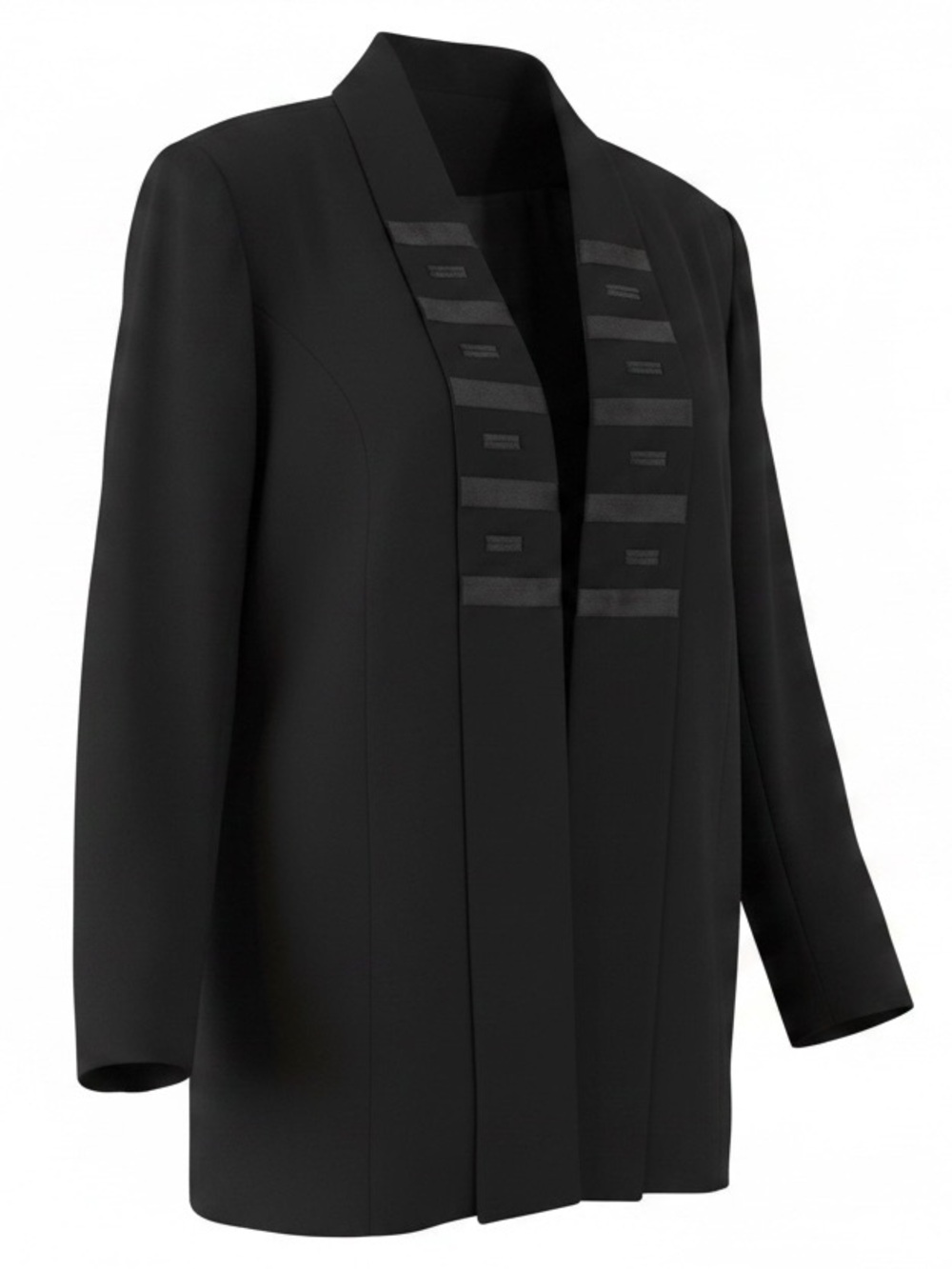 St. Anthony Evening Black Open-Front Women's Blazer. Vintage Size 22W